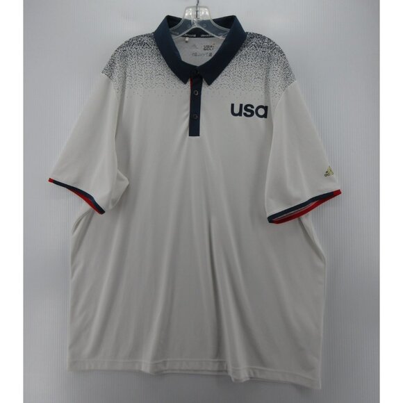 Adidas Polo Shirt XXL USA Golf Climachill Performance Activewear - Picture 1 of 11